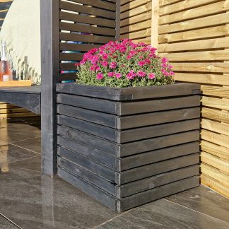 Square Contemporary Planter Black