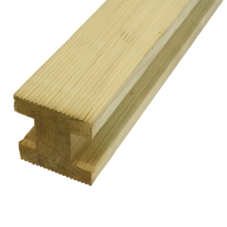 Elite Grooved Fence Panel H Post